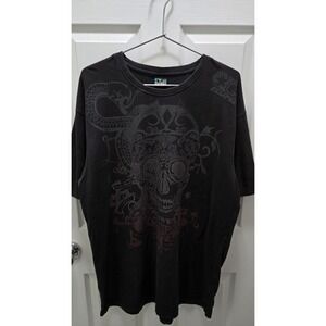 Vintage Planet Eclipse Skull Snake T Shirt 2XL Paintball Streetwear Y2K